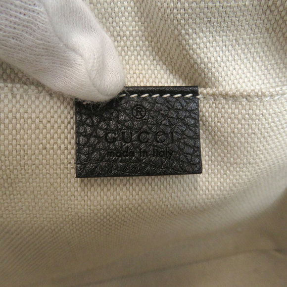 Gucci Soho Interlocking Shoulder Bag Leather Black - Picture 6 of 9